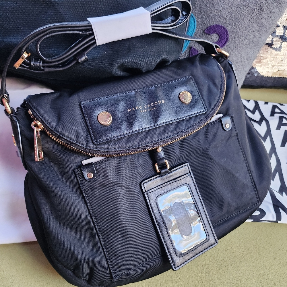 Marc Jacobs Leather & Nylon Bag (Cheaper On Depop)